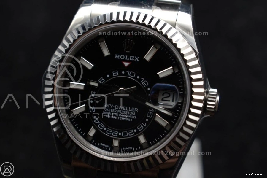 Dial Black Edition SS Best on A 1087 Sky-Dweller 904L SS 1:1 WellDesigned Bracelet 326934 ZF 0301